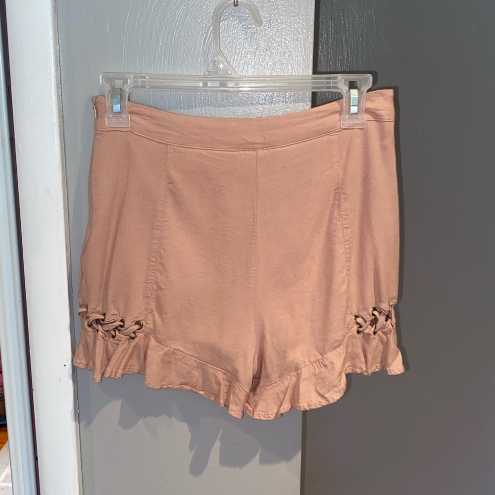 Pink high waisted shorts